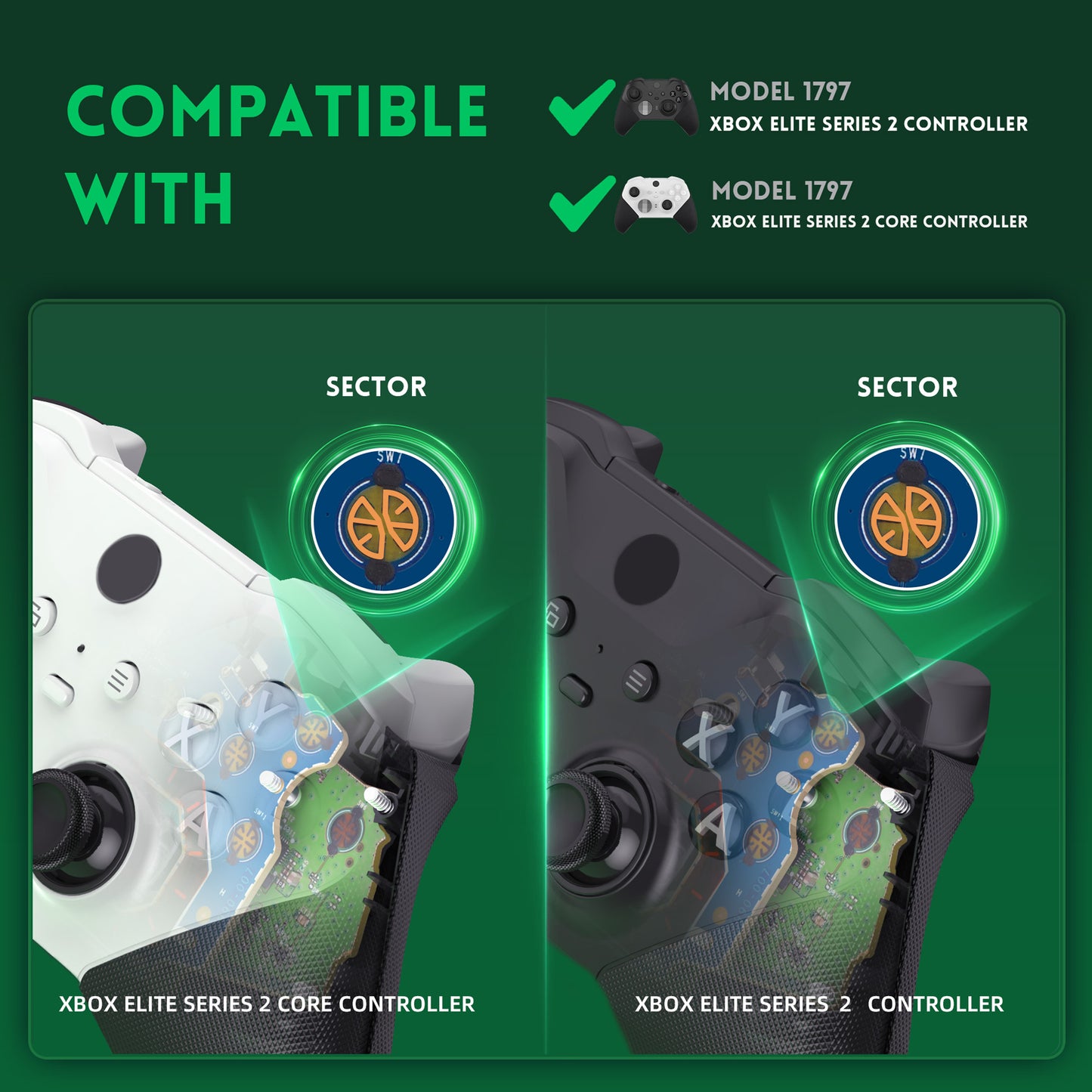 eXtremeRate ABXY Click Kit for Xbox Elite Series 2 & Elite 2 Core Controllers (Model 1797)