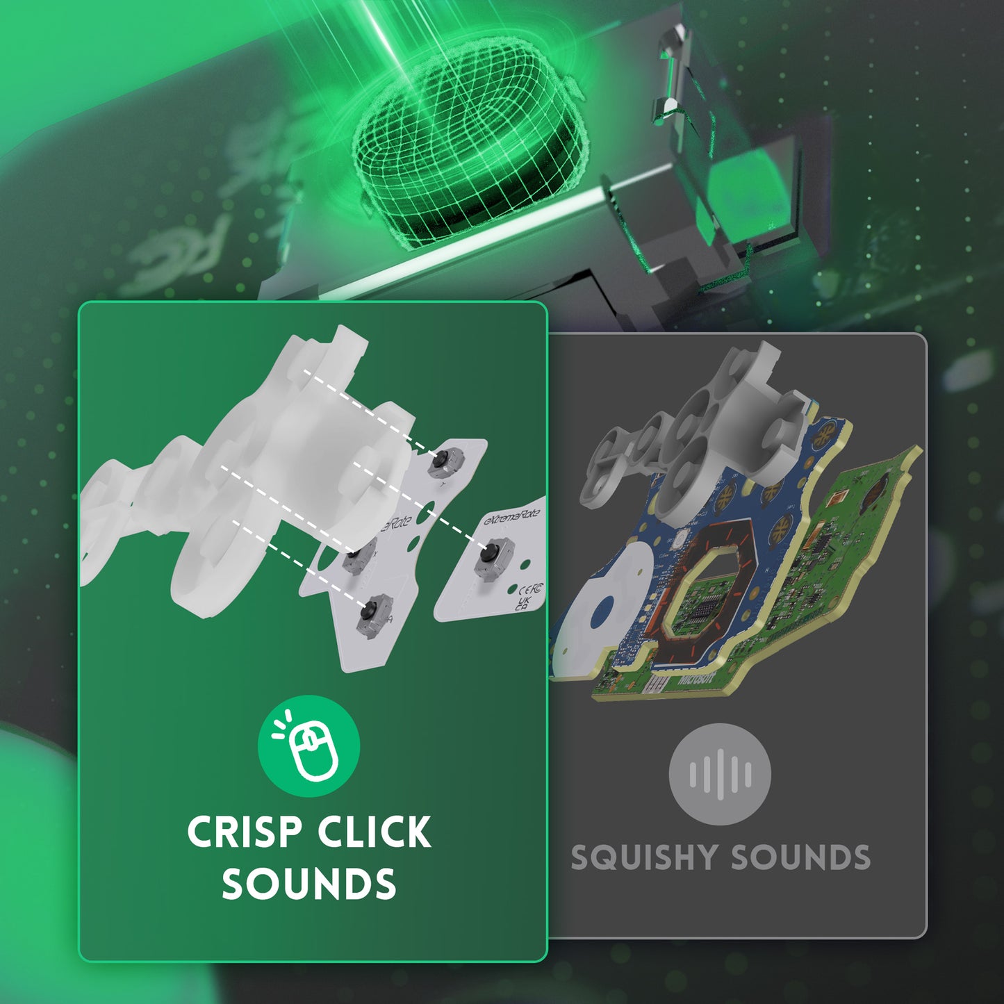 eXtremeRate ABXY Click Kit for Xbox Elite Series 2 & Elite 2 Core Controllers (Model 1797)