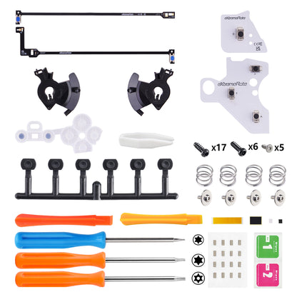 eXtremeRate Whole Clicky Kit for Xbox Elite Series 2 & Elite 2 Core Controller (Model 1797), featuring ergonomic tactile switches for shoulder and ABXY buttons, LT, RT, ABXY, and mouse clicks.