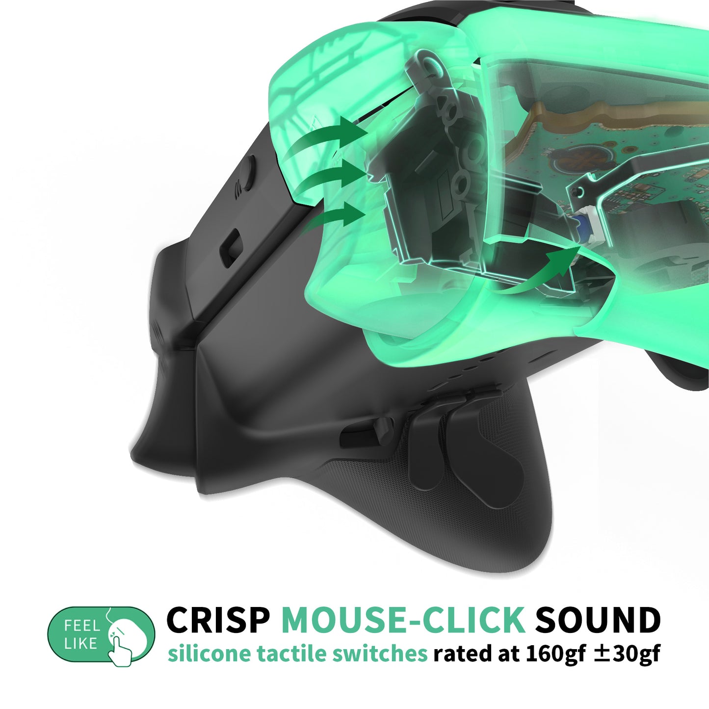 eXtremeRate Whole Clicky Kit for Xbox Elite Series 2 & Elite 2 Core Controller (Model 1797), featuring ergonomic tactile switches for shoulder and ABXY buttons, LT, RT, ABXY, and mouse clicks.