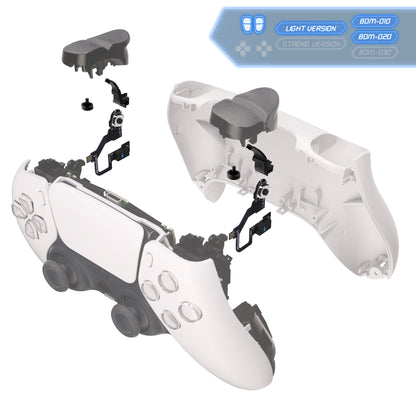 eXtremeRateマイクロスイッチ-ps5コントローラーBDM-010&BDM-020 ショルダーボタンに対応用ライトバージョンタクタイルクリッキーヘアトリガーキットV2、人間工学に基づいたマイクロスイッチL2R2ボタンとタクタイルスイッチL1R1ボタン、ps5コントローラーに対応用マウスクリック