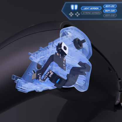 eXtremeRateマイクロスイッチ-ps5コントローラーBDM-010&BDM-020 ショルダーボタンに対応用ライトバージョンタクタイルクリッキーヘアトリガーキットV2、人間工学に基づいたマイクロスイッチL2R2ボタンとタクタイルスイッチL1R1ボタン、ps5コントローラーに対応用マウスクリック