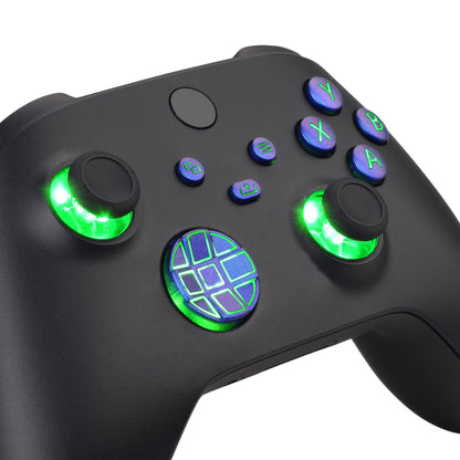 eXtremeRate Xbox Series X&Sコントローラー用マルチカラー発光ボタンDTF V2 LEDキット【カメレオンパープルブルー】