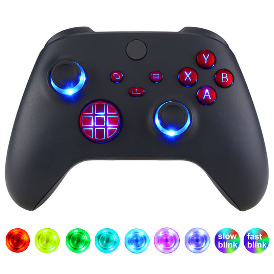 eXtremeRate Xbox Series X&Sコントローラー用マルチカラー発光ボタンDTF V2 LEDキット【スカーレットレッド】