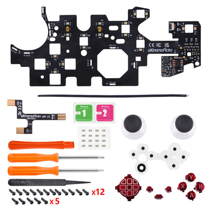 eXtremeRate Xbox Series X&Sコントローラー用マルチカラー発光ボタンDTF V2 LEDキット【スカーレットレッド】