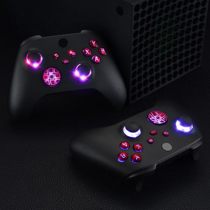 eXtremeRate Xbox Series X&Sコントローラー用マルチカラー発光ボタンDTF V2 LEDキット【スカーレットレッド】