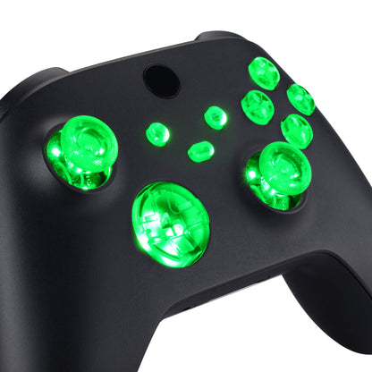 eXtremeRate Xbox Series X&Sコントローラー用マルチカラー発光ボタンDTF V2 LEDキット【クリア】