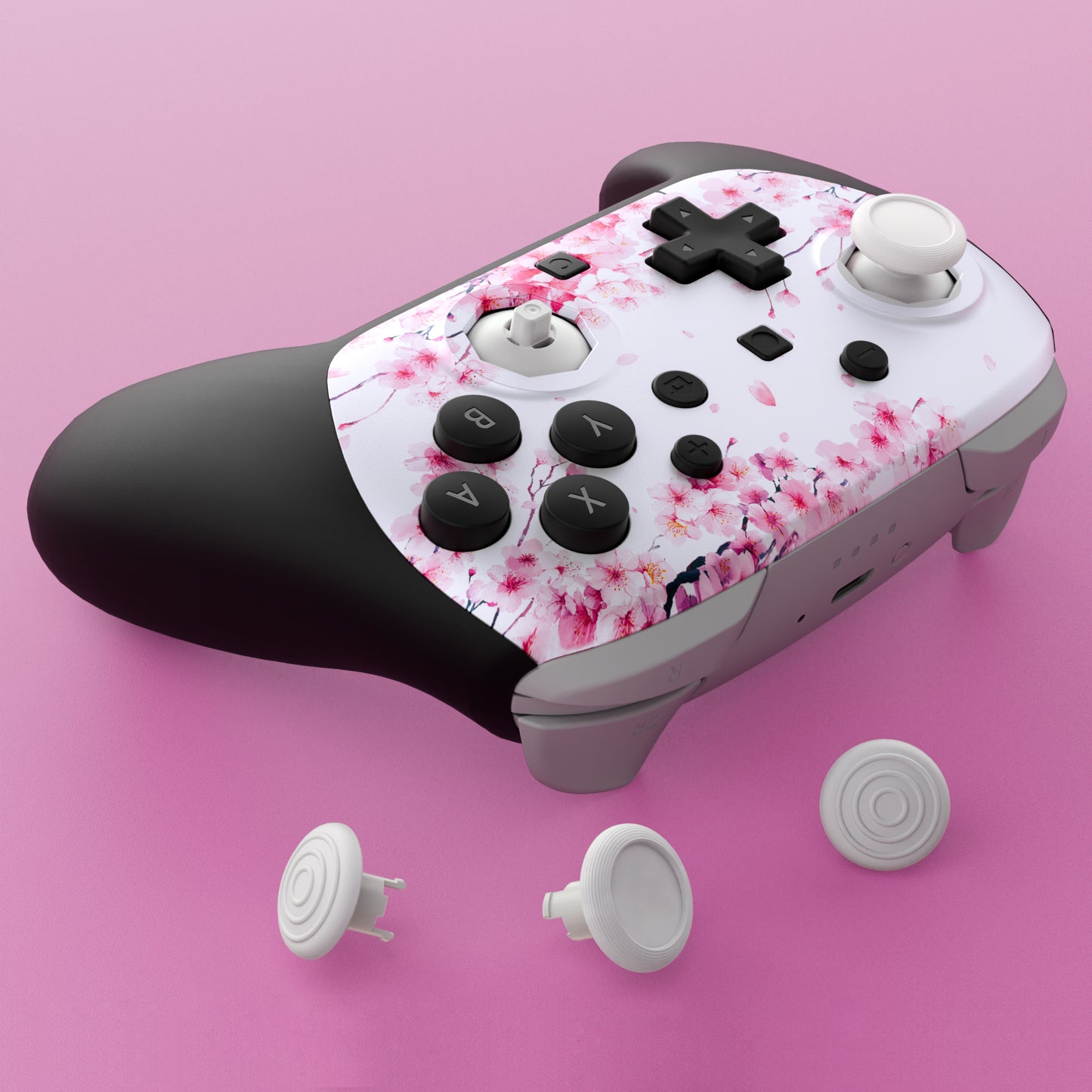 eXtremeRate Nintendo Switch 2 Proコントローラー対応 オクタゴナルゲートスティック対応デザイン フェイスプレートシェル【桜のささやき】