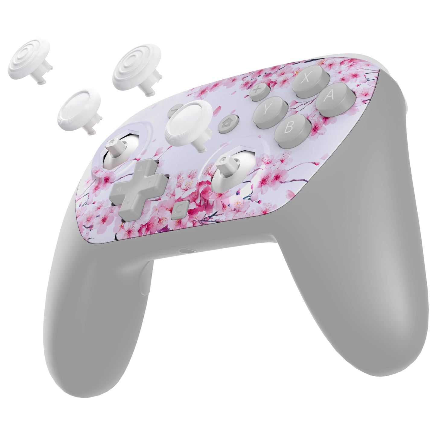 eXtremeRate Nintendo Switch 2 Proコントローラー対応 オクタゴナルゲートスティック対応デザイン フェイスプレートシェル【桜のささやき】