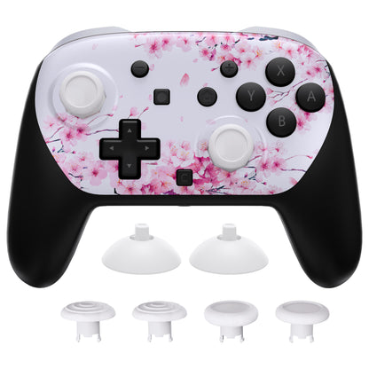 eXtremeRate Nintendo Switch 2 Proコントローラー対応 オクタゴナルゲートスティック対応デザイン フェイスプレートシェル【桜のささやき】