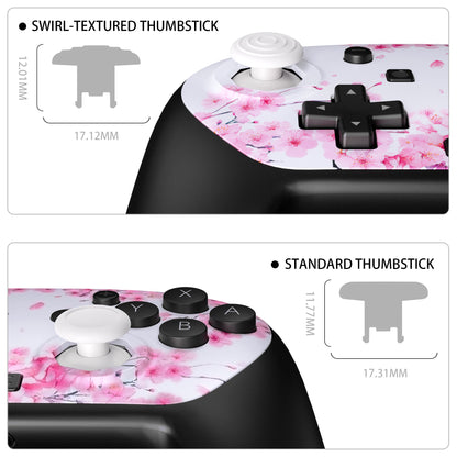 eXtremeRate Nintendo Switch 2 Proコントローラー対応 オクタゴナルゲートスティック対応デザイン フェイスプレートシェル【桜のささやき】