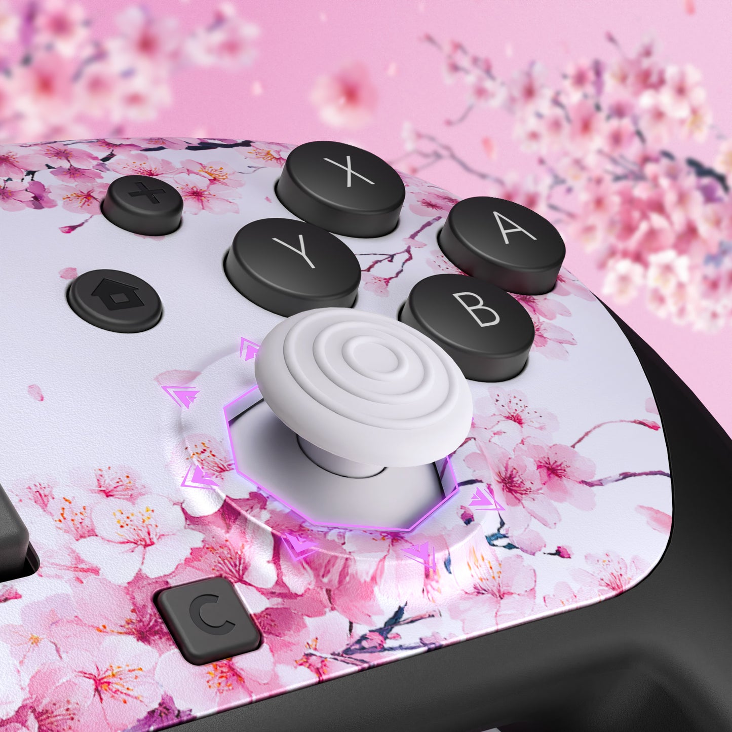 eXtremeRate Nintendo Switch 2 Proコントローラー対応 オクタゴナルゲートスティック対応デザイン フェイスプレートシェル【桜のささやき】