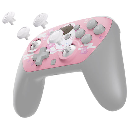 eXtremeRate Nintendo Switch 2 Proコントローラー対応 オクタゴナルゲートスティック対応デザイン フェイスプレートシェル【桜にゃんこ】