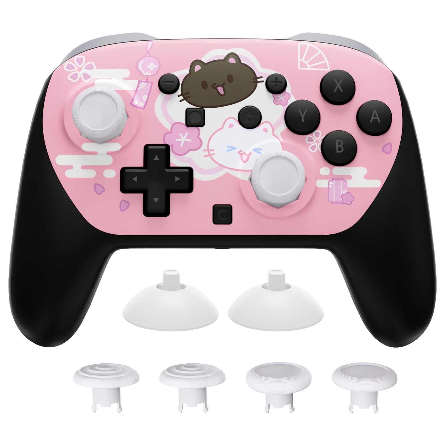 eXtremeRate Nintendo Switch 2 Proコントローラー対応 オクタゴナルゲートスティック対応デザイン フェイスプレートシェル【桜にゃんこ】