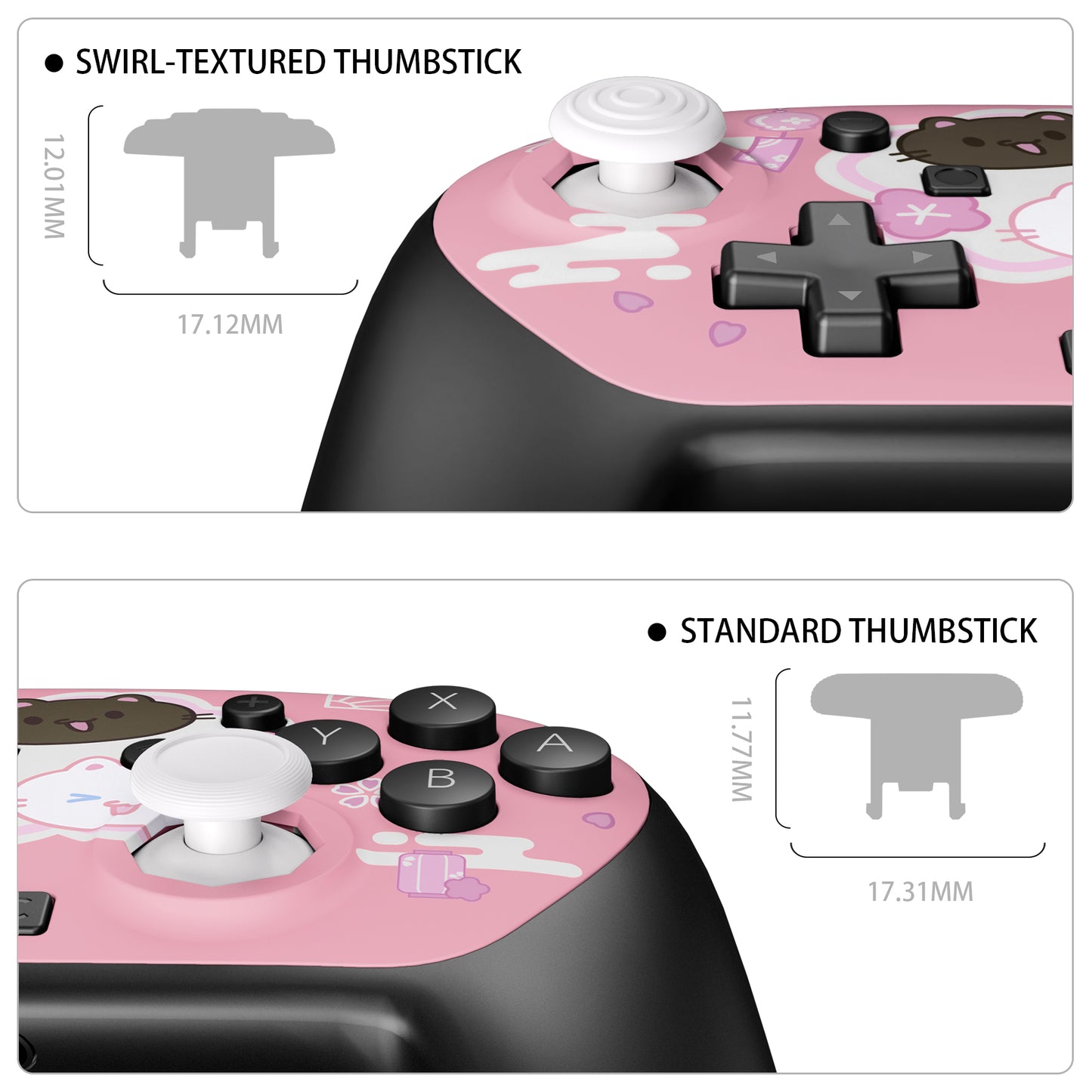 eXtremeRate Nintendo Switch 2 Proコントローラー対応 オクタゴナルゲートスティック対応デザイン フェイスプレートシェル【桜にゃんこ】