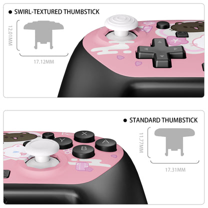 eXtremeRate Nintendo Switch 2 Proコントローラー対応 オクタゴナルゲートスティック対応デザイン フェイスプレートシェル【桜にゃんこ】