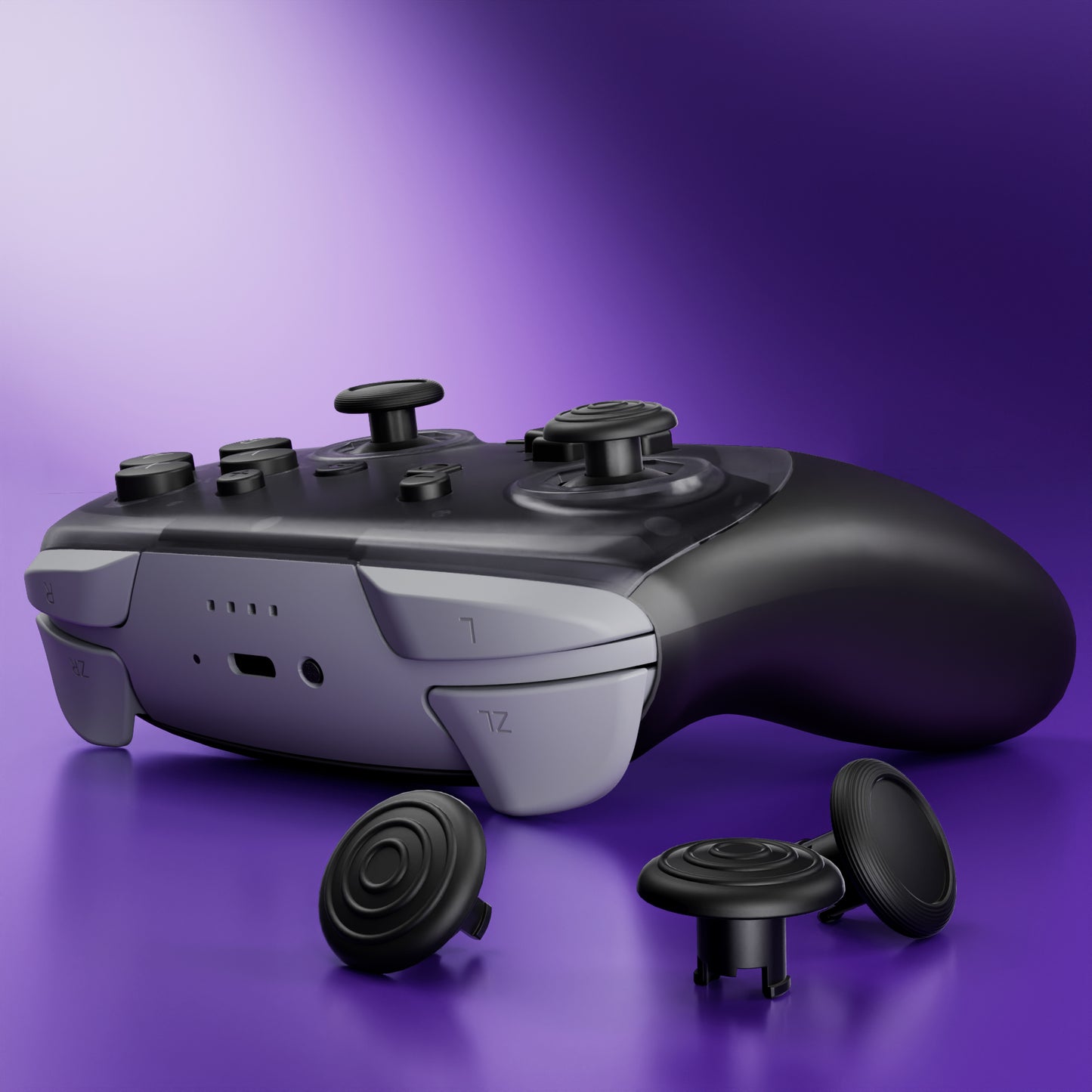 eXtremeRate Nintendo Switch 2 Proコントローラー対応 オクタゴナルゲートスティック対応デザイン フェイスプレートシェル【クリアブラック】