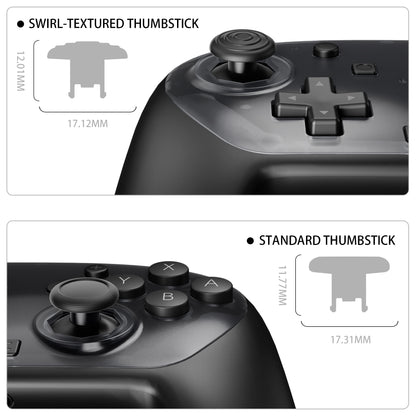 eXtremeRate Nintendo Switch 2 Proコントローラー対応 オクタゴナルゲートスティック対応デザイン フェイスプレートシェル【クリアブラック】