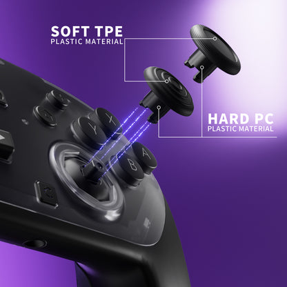 eXtremeRate Nintendo Switch 2 Proコントローラー対応 オクタゴナルゲートスティック対応デザイン フェイスプレートシェル【クリアブラック】