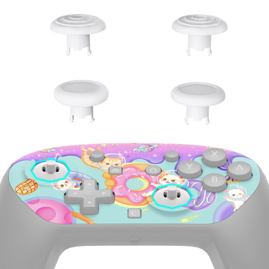 eXtremeRate Nintendo Switch 2 Proコントローラー対応 オクタゴナルゲートスティック対応デザイン フェイスプレートシェル【猫ちゃんのドーナツ旅】