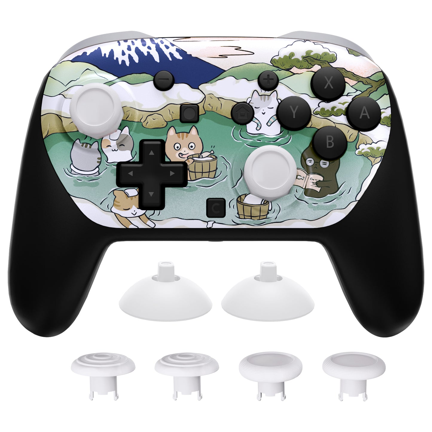 eXtremeRate Nintendo Switch 2 Proコントローラー対応 オクタゴナルゲートスティック対応デザイン フェイスプレートシェル【温泉キティ】