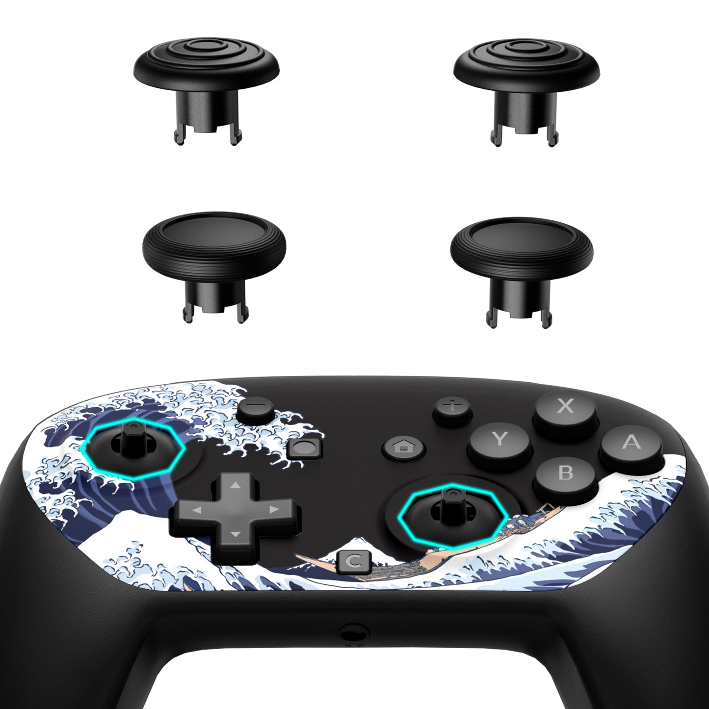 eXtremeRate Nintendo Switch 2 Proコントローラー対応 オクタゴナルゲートスティック対応デザイン フェイスプレートシェル【ゼルダブラック】