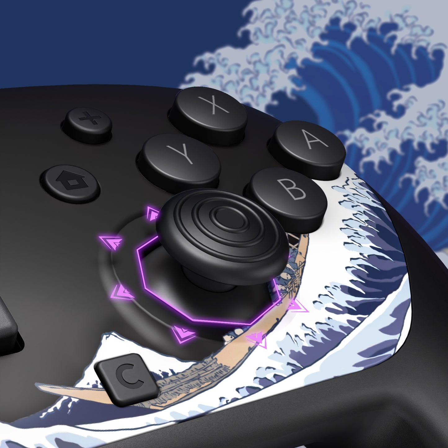 eXtremeRate Nintendo Switch 2 Proコントローラー対応 オクタゴナルゲートスティック対応デザイン フェイスプレートシェル【ゼルダブラック】