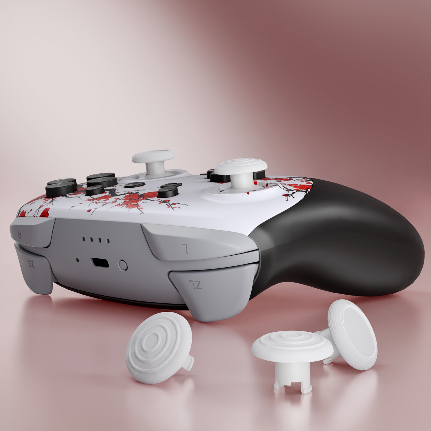 eXtremeRate Nintendo Switch 2 Proコントローラー対応 オクタゴナルゲートスティック対応デザイン フェイスプレートシェル【冬の梅】
