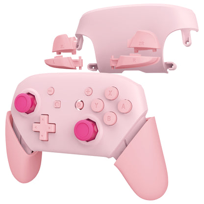 eXtremeRate Nintendo Switch Pro用 八角形ゲート付きスティックデザイン交換フルセットシェルeXtremeRate Nintendo Switch Pro用 八角形ゲート付きスティックデザイン交換フルセットシェル【チェリーブロッサムピンク＆パフィーピンク】