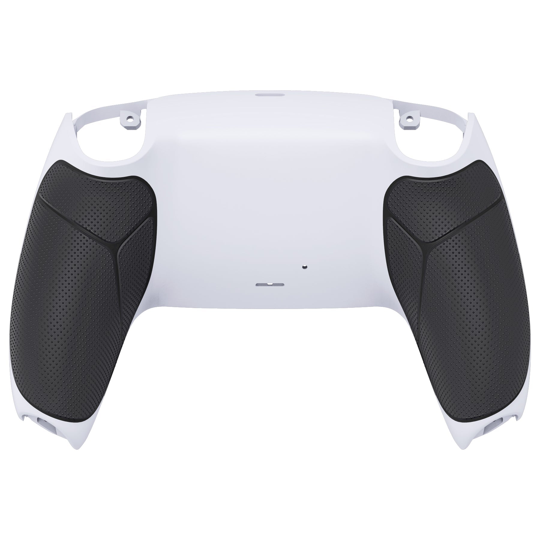 eXtremeRate Performance Grip Replacement Back Housing Bottom Shell Compatible with PS5 Controller - Rubberized Black White eXtremeRate