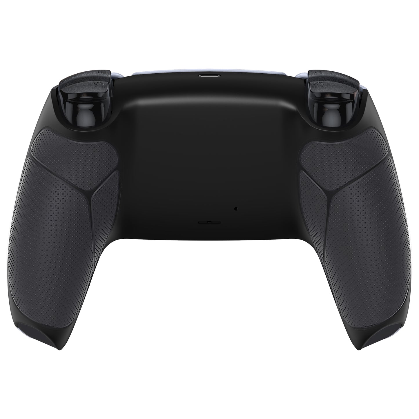 eXtremeRate PS5コントローラーBDM-010/020/030/040/050/060対応パフォーマンスグリップ交換対応用バックハウジングボトムシェル【ラバー付きブラック】