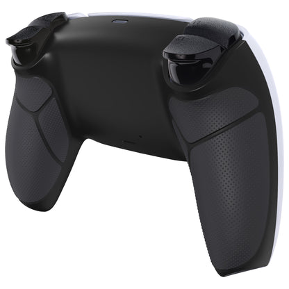 eXtremeRate PS5コントローラーBDM-010/020/030/040/050/060対応パフォーマンスグリップ交換対応用バックハウジングボトムシェル【ラバー付きブラック】