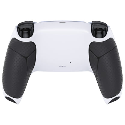 eXtremeRate PS5コントローラーBDM-010/020/030/040/050/060対応パフォーマンスグリップ交換対応用バックハウジングボトムシェル【ラバー付きホワイトブラック】
