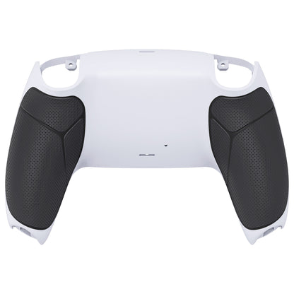 eXtremeRate PS5コントローラーBDM-010/020/030/040/050/060対応パフォーマンスグリップ交換対応用バックハウジングボトムシェル【ラバー付きホワイトブラック】