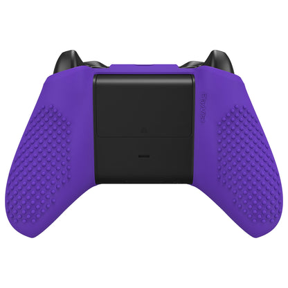 eXtremeRate PlayVital Protective Anti-Slip Silicone Case with Thumb Grips Caps for Xbox One X & S Controller - Purple eXtremeRate