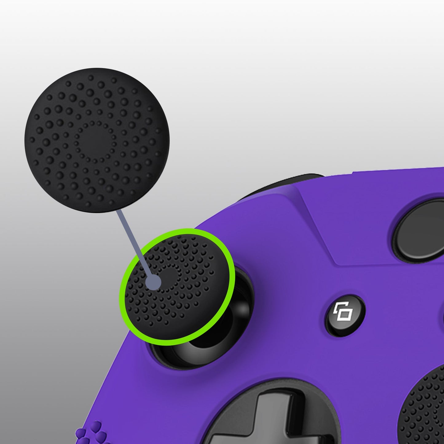 eXtremeRate PlayVital Protective Anti-Slip Silicone Case with Thumb Grips Caps for Xbox One X & S Controller - Purple eXtremeRate