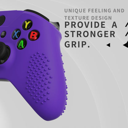 eXtremeRate PlayVital Protective Anti-Slip Silicone Case with Thumb Grips Caps for Xbox One X & S Controller - Purple eXtremeRate