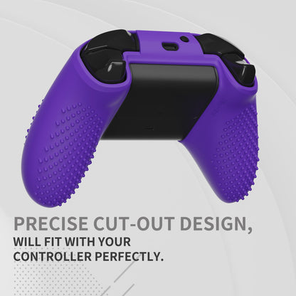 eXtremeRate PlayVital Protective Anti-Slip Silicone Case with Thumb Grips Caps for Xbox One X & S Controller - Purple eXtremeRate