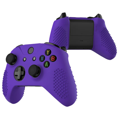 eXtremeRate PlayVital Protective Anti-Slip Silicone Case with Thumb Grips Caps for Xbox One X & S Controller - Purple eXtremeRate