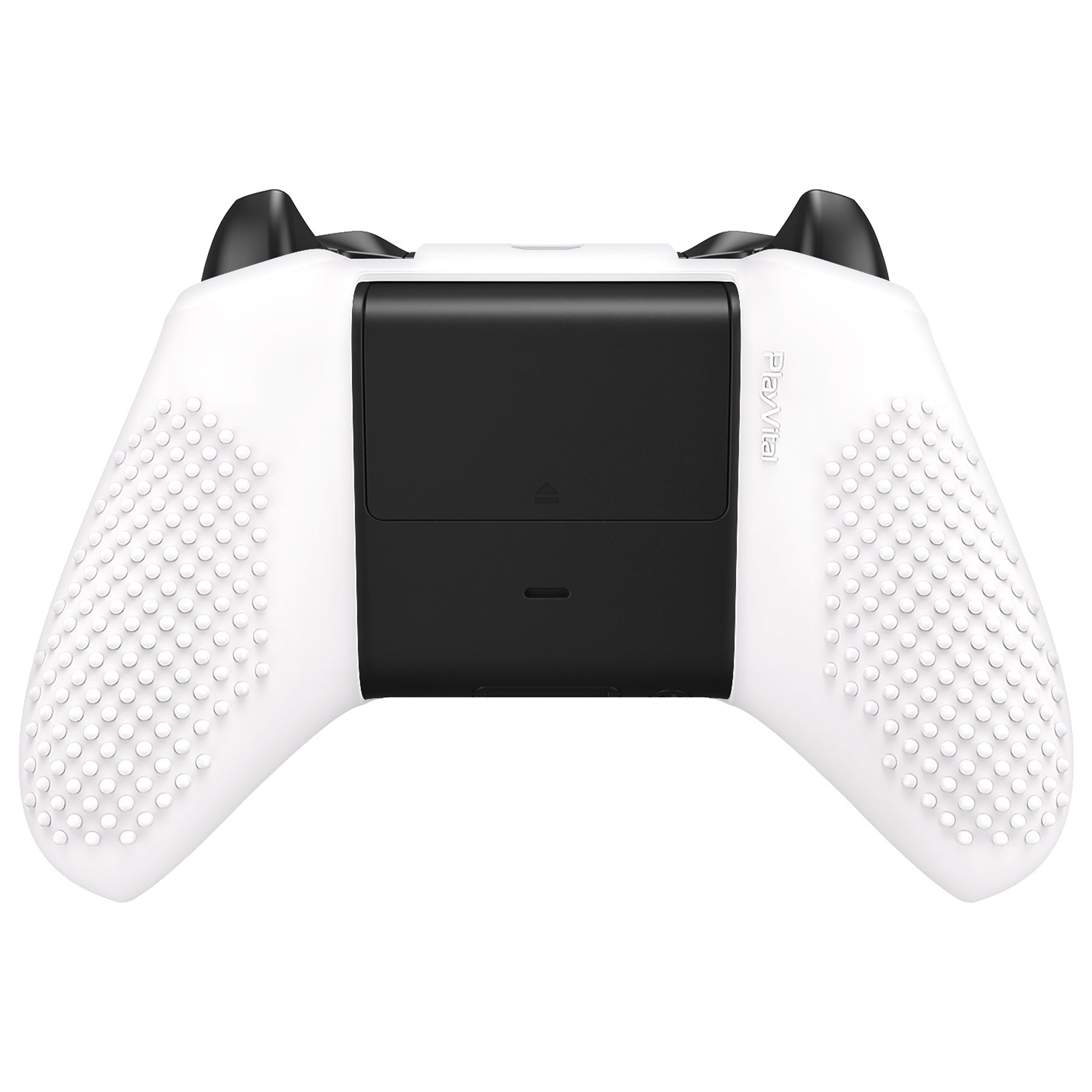 eXtremeRate PlayVital Protective Anti-Slip Silicone Case with Thumb Grips Caps for Xbox One X & S Controller - White eXtremeRate