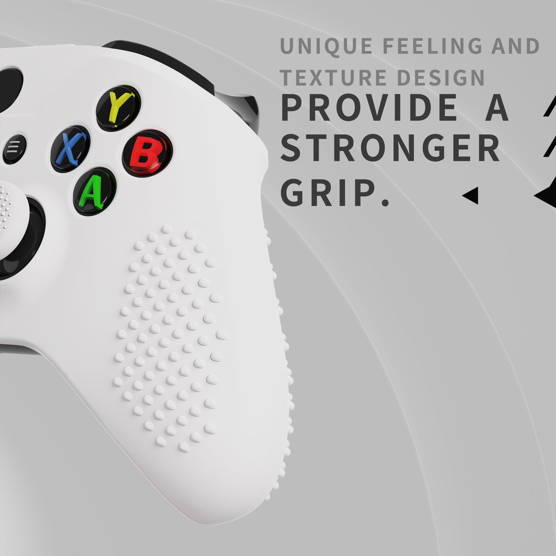 eXtremeRate PlayVital Protective Anti-Slip Silicone Case with Thumb Grips Caps for Xbox One X & S Controller - White eXtremeRate