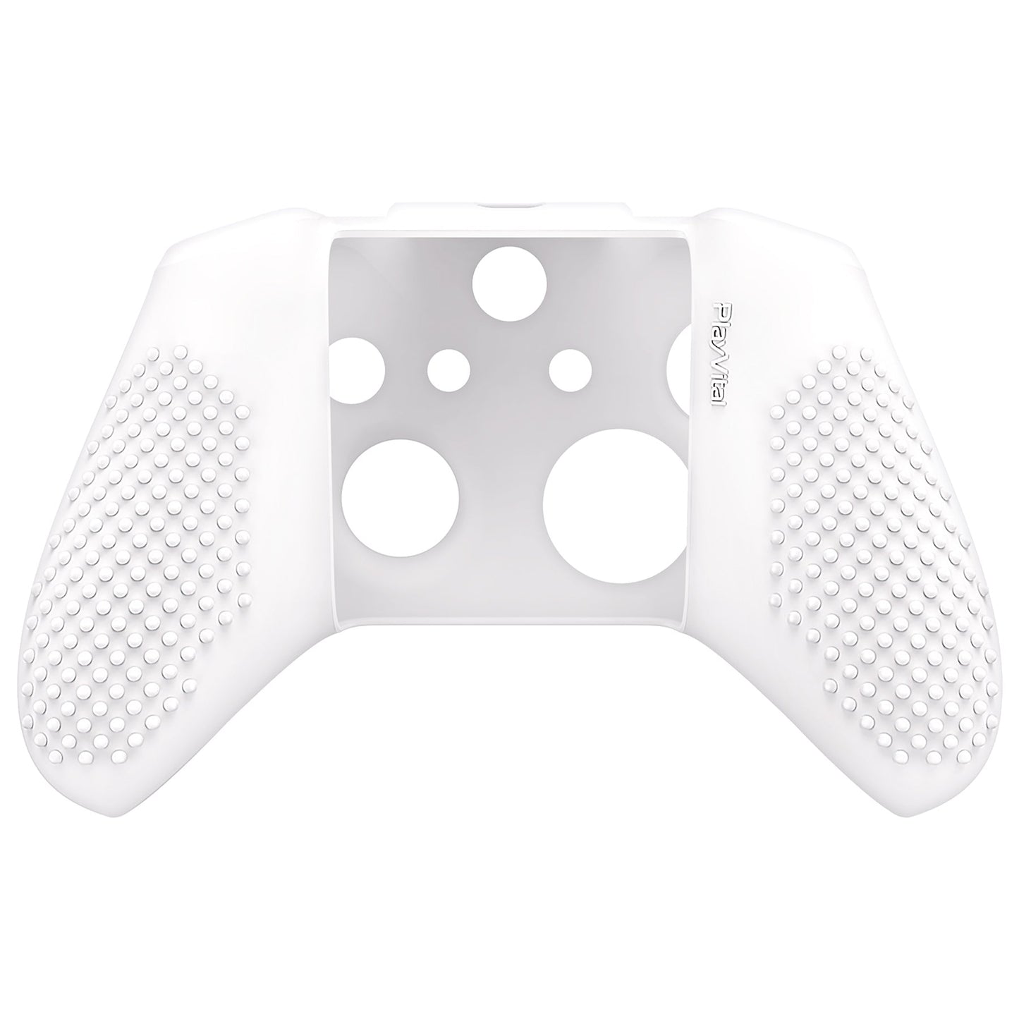 eXtremeRate PlayVital Protective Anti-Slip Silicone Case with Thumb Grips Caps for Xbox One X & S Controller - White eXtremeRate