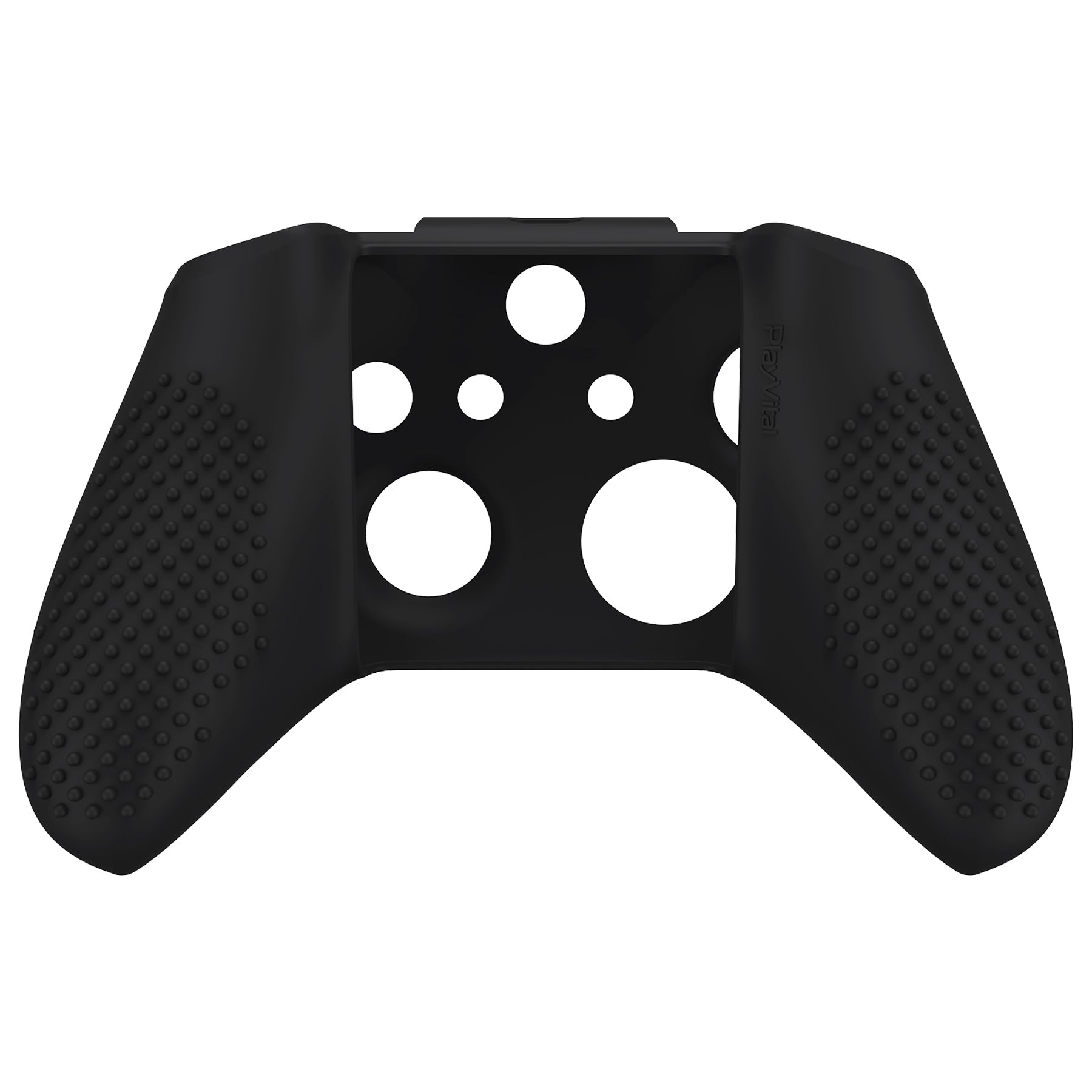 eXtremeRate Protective Anti-Slip Silicone Case with Thumb Grips Caps for Xbox One X & S Controller - Black eXtremeRate