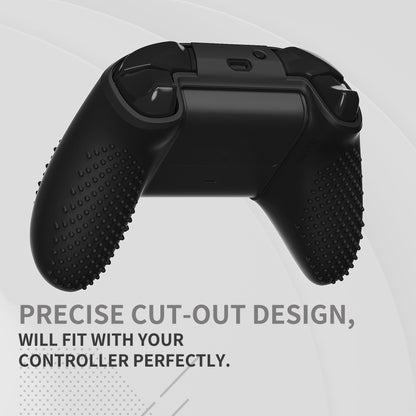 eXtremeRate Protective Anti-Slip Silicone Case with Thumb Grips Caps for Xbox One X & S Controller - Black eXtremeRate