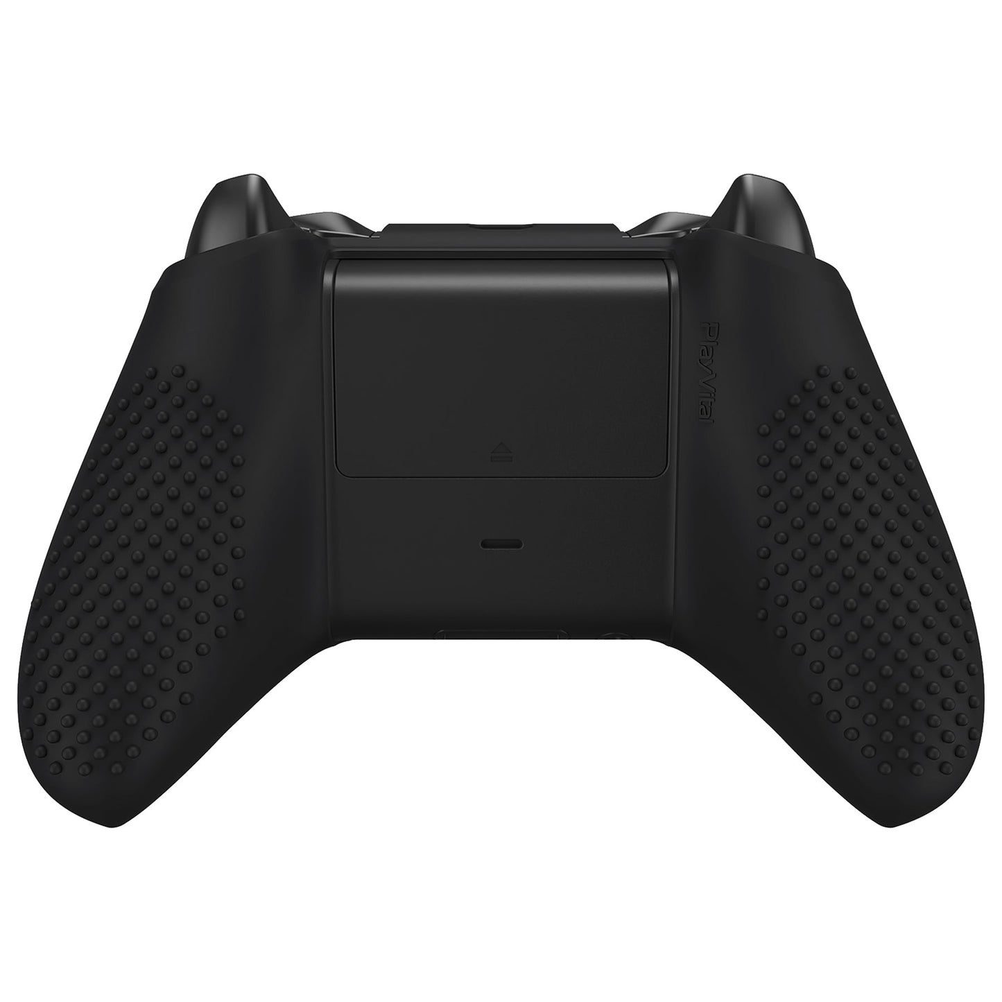 eXtremeRate Protective Anti-Slip Silicone Case with Thumb Grips Caps for Xbox One X & S Controller - Black eXtremeRate