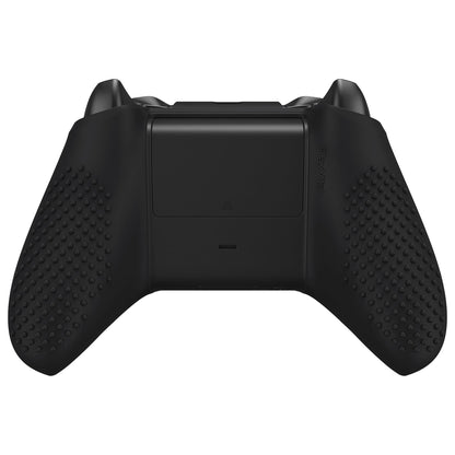 eXtremeRate Protective Anti-Slip Silicone Case with Thumb Grips Caps for Xbox One X & S Controller - Black eXtremeRate