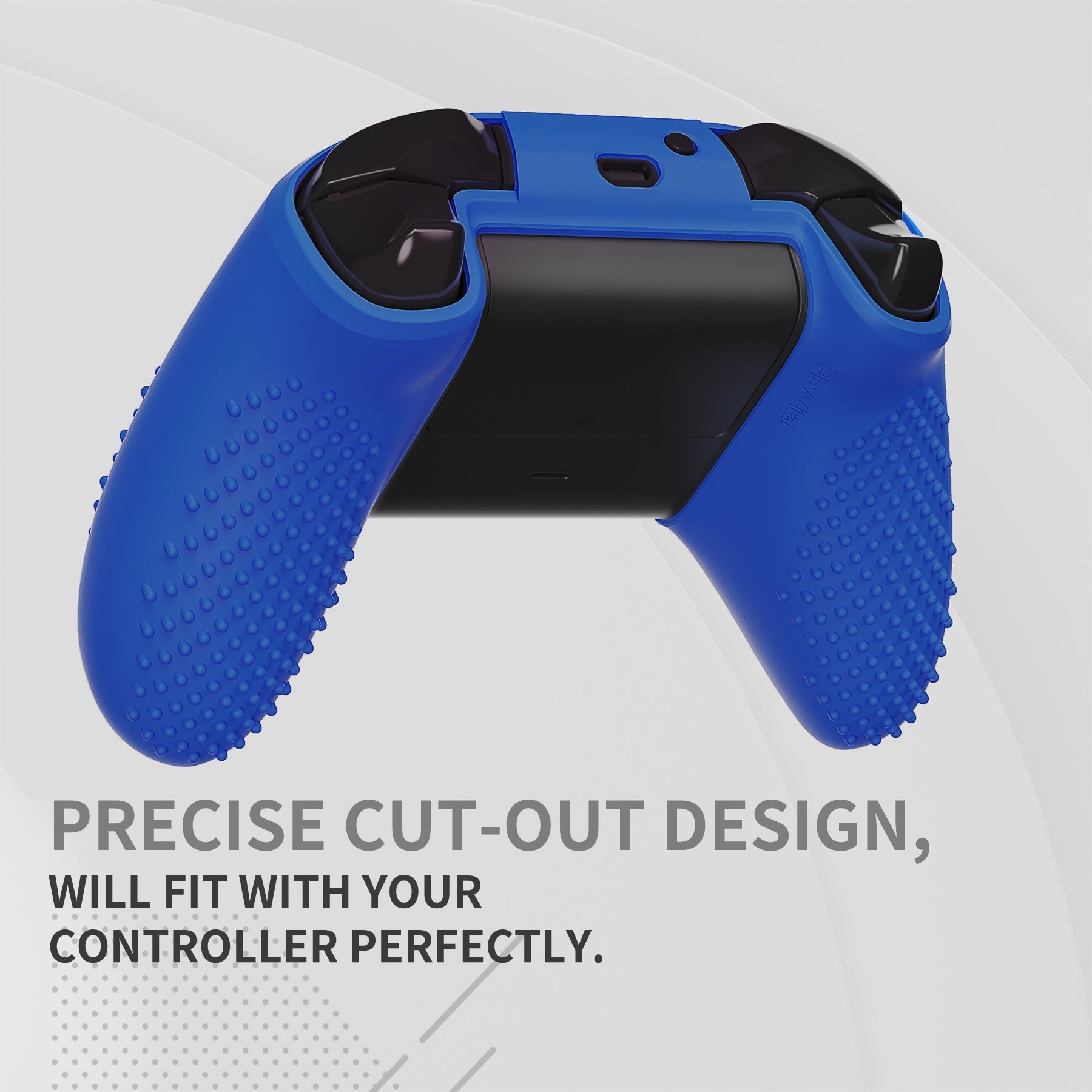 eXtremeRate Protective Anti-Slip Silicone Case with Thumb Grips Caps for Xbox One X & S Controller - Blue eXtremeRate