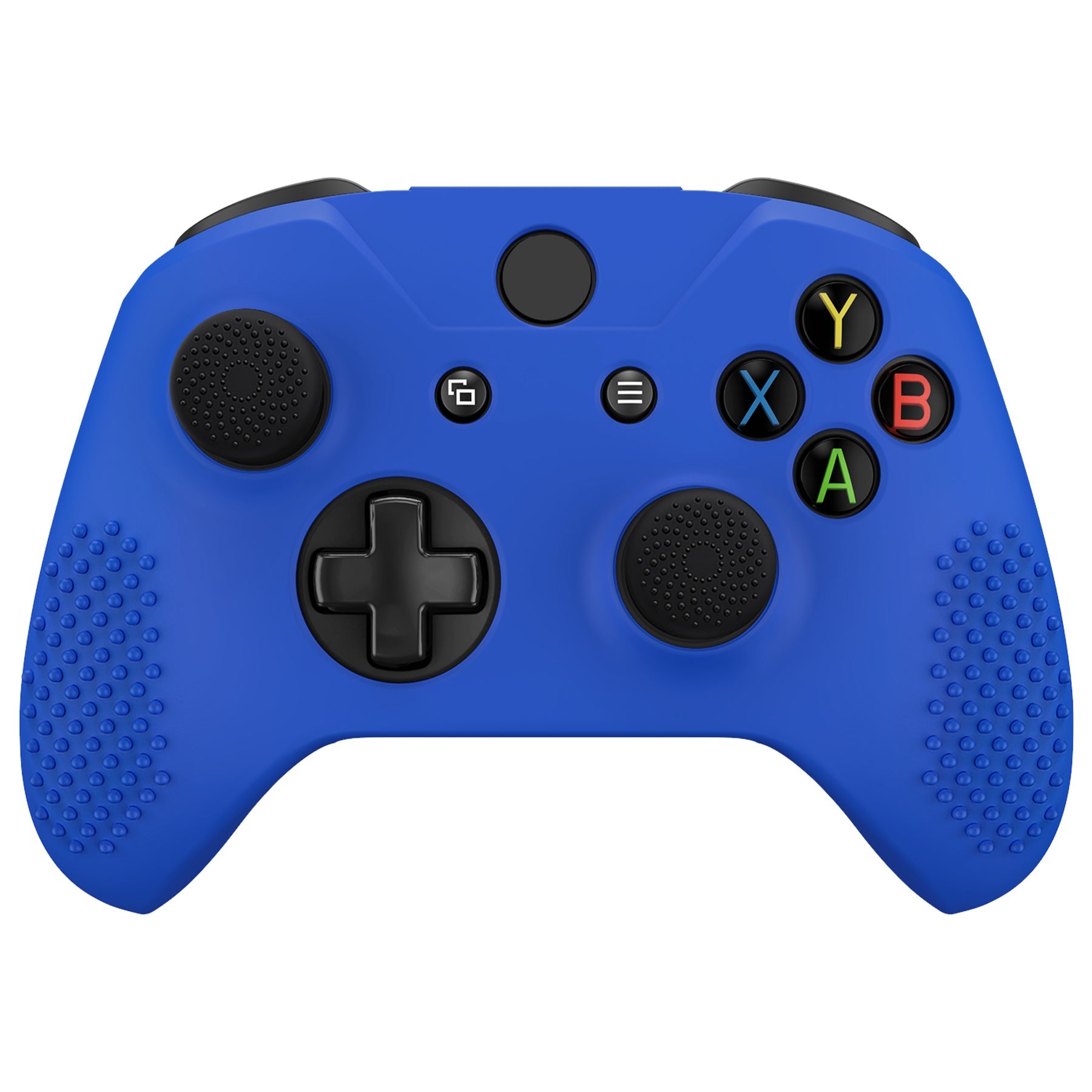 eXtremeRate Protective Anti-Slip Silicone Case with Thumb Grips Caps for Xbox One X & S Controller - Blue eXtremeRate