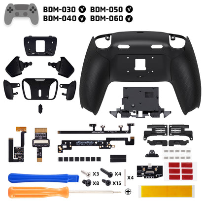 eXtremeRate PS5コントローラーBDM-030/040/050/060対応用RISE4 Plus MAXバックパドルキット、クリッキートリガーストップ＆ラバーグリップ付き【ブラック】