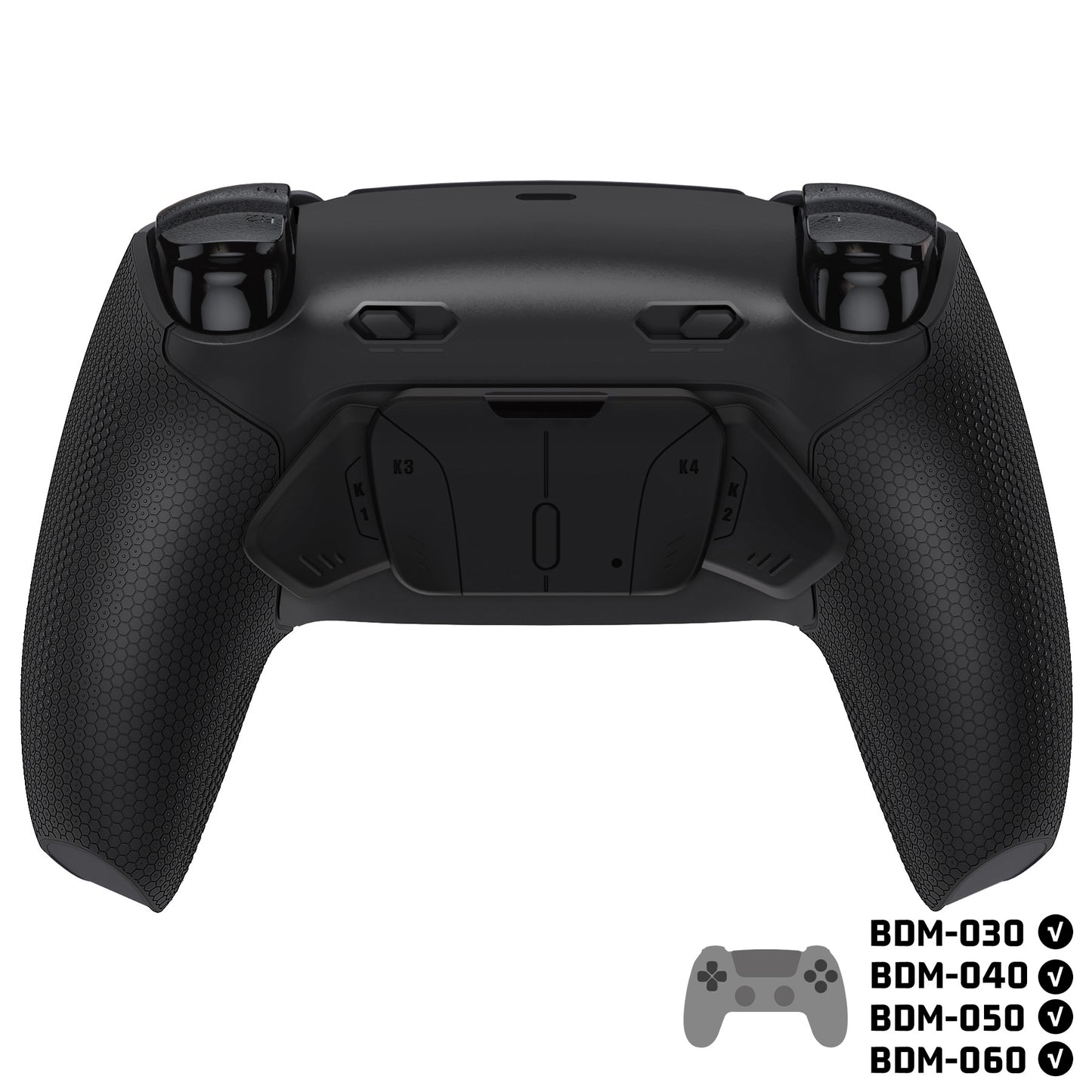 eXtremeRate PS5コントローラーBDM-030/040/050/060対応用RISE4 Plus MAXバックパドルキット、クリッキートリガーストップ＆ラバーグリップ付き【ブラック】